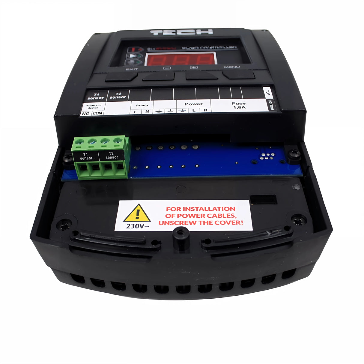 Teknisk temperaturskillnadskontroller EU-21 CWU med LED-display