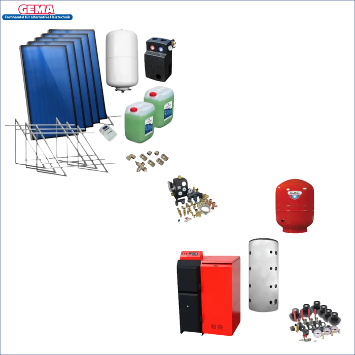Solarthermiekomponenten für Thermoflux 25/135 plus Solarpaket IV 11.95 m³