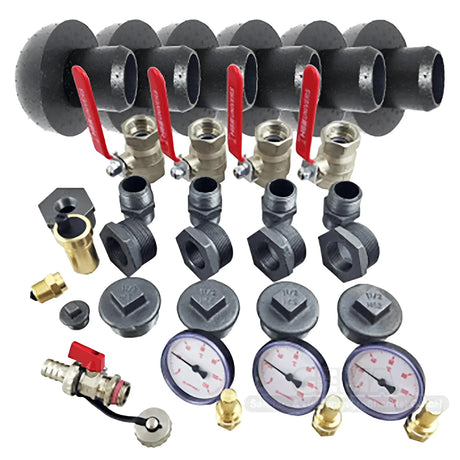 Komplettpaket Attack SLX Lambda Touch 35 kW plus Pufferspeicher mit Wärmetauscher.