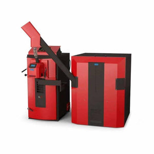 Rotes und schwarzes Pelletkessel-System für die Attack SLX Combi 25 kW Kombikessel