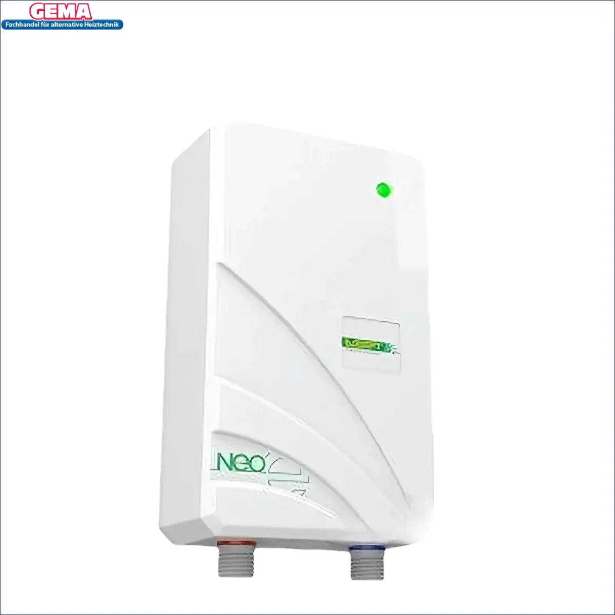 Weiße Wanddurchlauferhitzer neo 230V für kleineren Warmwasserbedarf, platzsparend