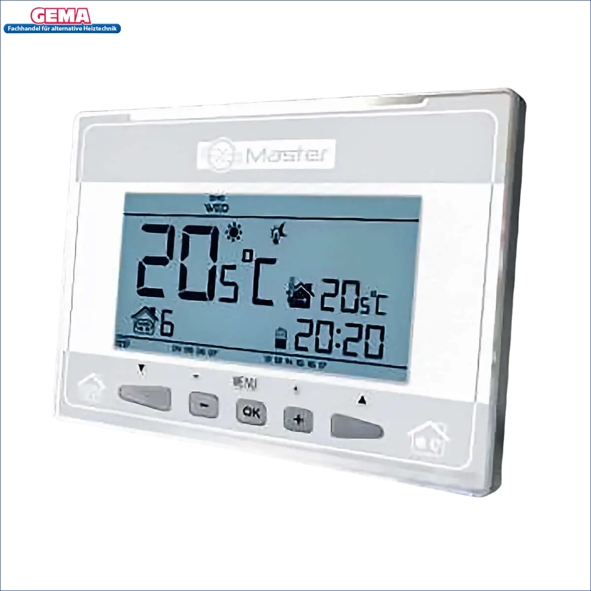Digitaler Raumthermostat mit Hintergrundbeleuchtung und Display für EU-290 Aufputz Zimmerregler
