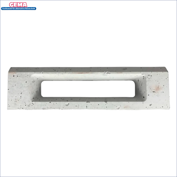 Rechteckiger Betonblock mit zentraler Nut für Original Defro DS 25 und DS 32 kW Sekundärstein