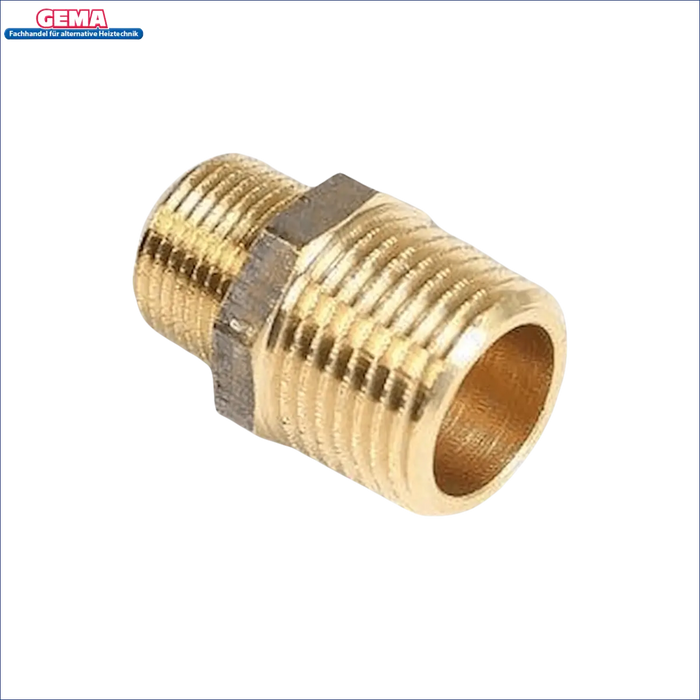 Brass Rohrfitting mit Gewindenden für Doppelverschraubung in Rotgussreduzierstück