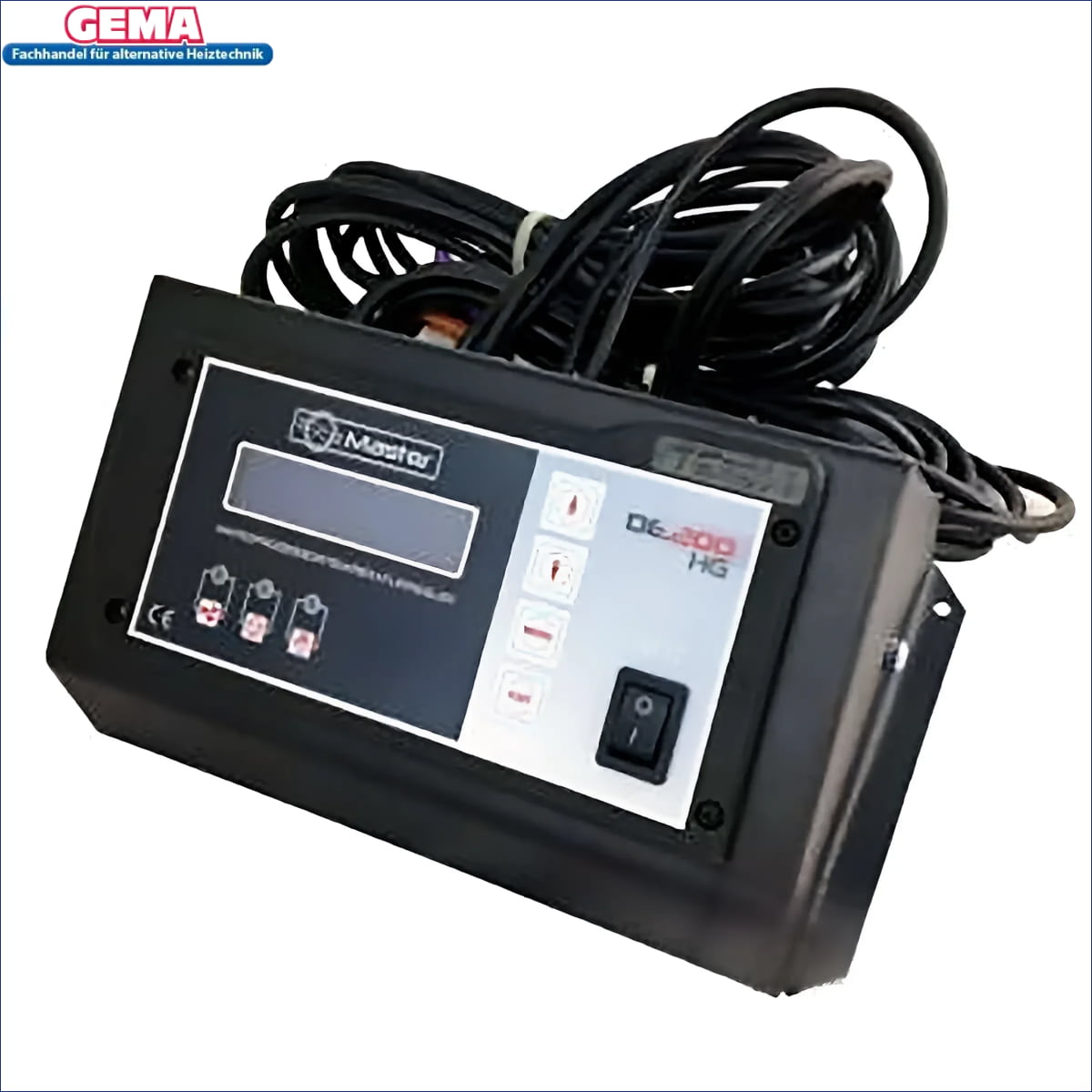 Schwarzes elektronisches Temperaturregler Master DE.200 HG mit Kabel, stufenlose Modulation