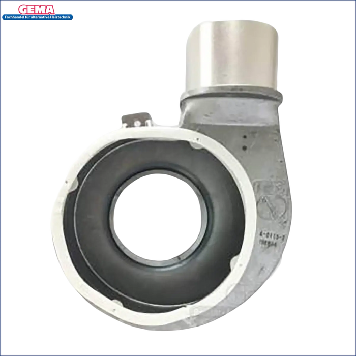 Silbernes Metall-Turbogehäuse ThermoFlux Alu Gehäuse für Rauchgas-Gebläse IP 150