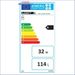 Energieeffizienzlabel auf Warmwasserspeicher 120 L mit Incoloy 825 Heizstab 3 kW