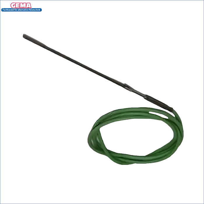 Grünes Kabel mit schwarzem Stab für Thermoflux Pelling Flammensensor