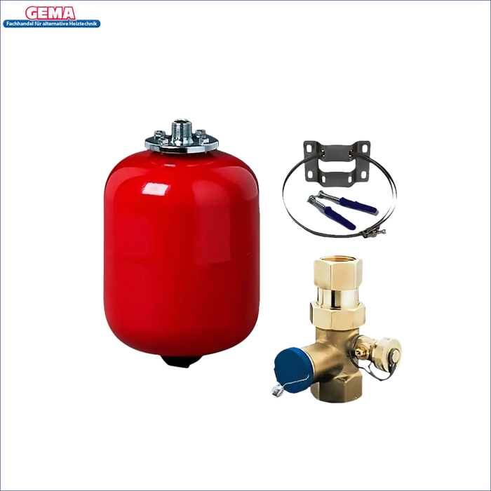 Plumbing expansion tank and valve kit für Thermoflux Pelling 25/75 plus Hygienespeicher
