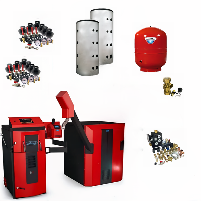 Komplettpaket Attack SLX Kombi20 🔥 mit Pufferspeicher 💧 für effizientes Heizen 🌍 – vielseitige Heizlösung.