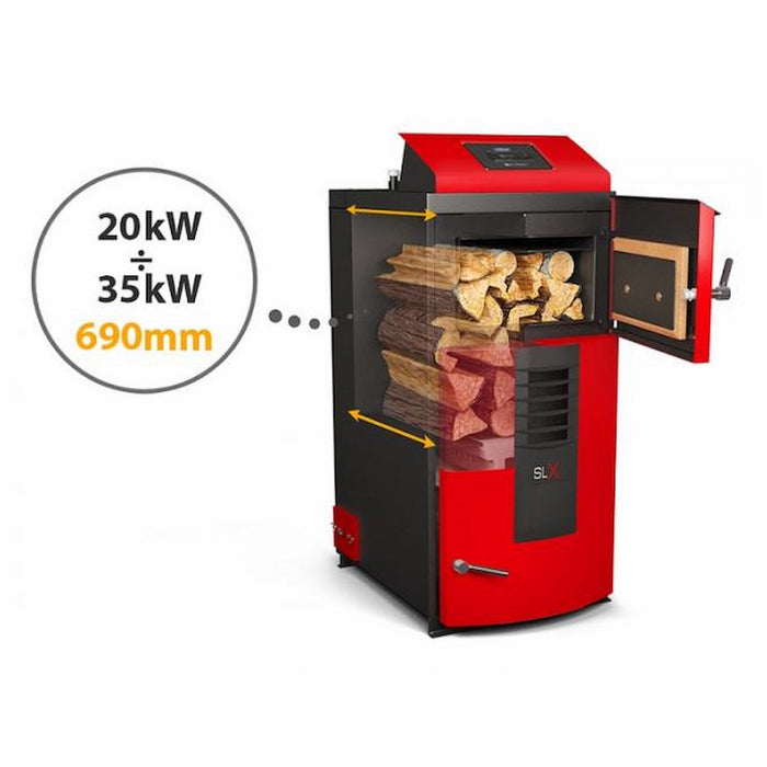 Attack SLX chaudière combinée pour bois et pellets 25 kW