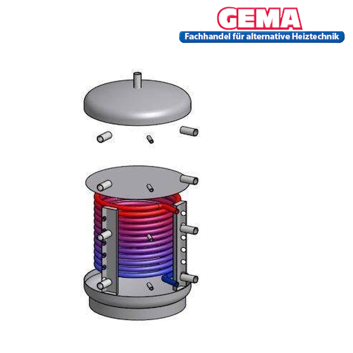 Schichtspeicher mit 1 Wärmetauscher