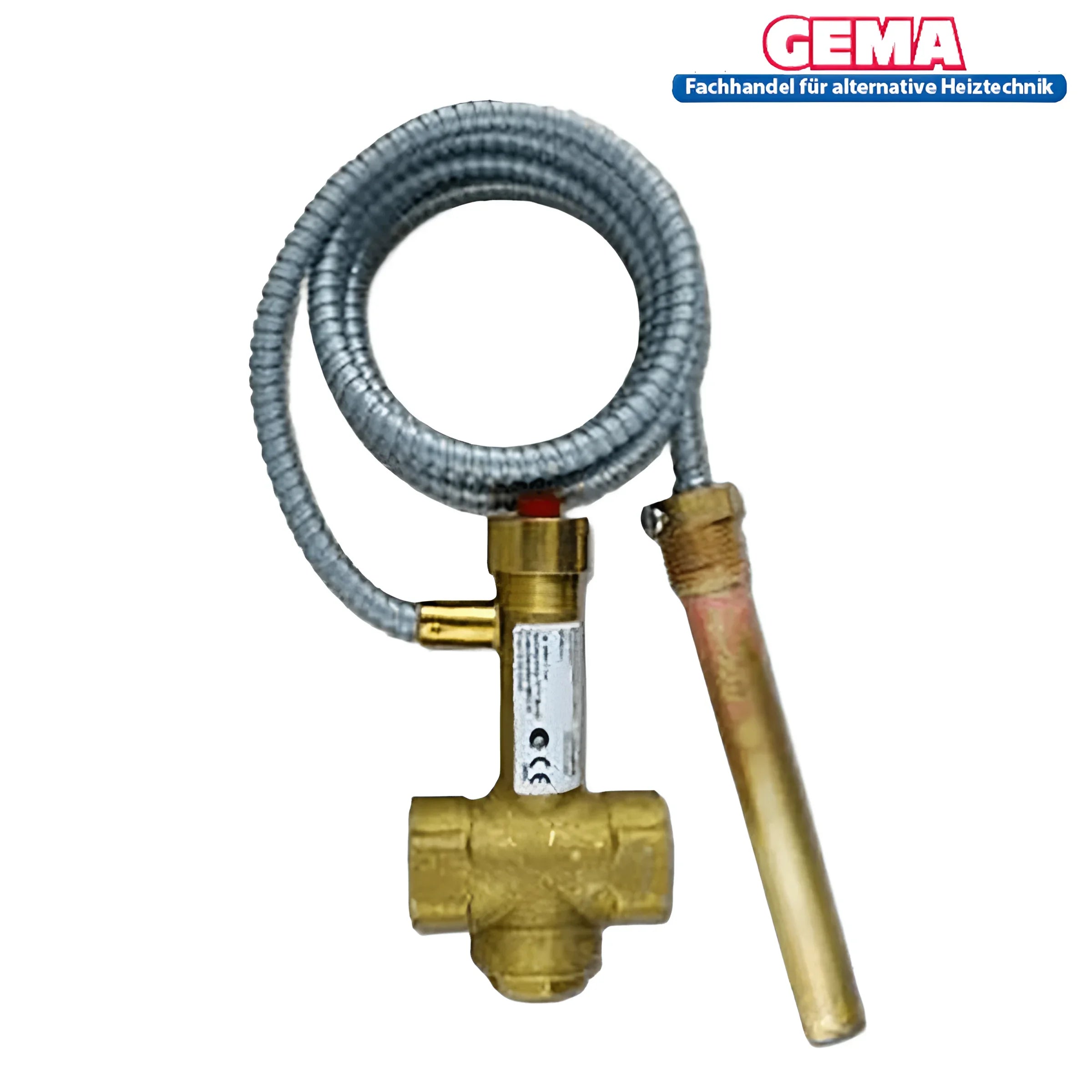 Brass Thermische Ablaufsicherung für Defro Heizkessel mit coiled metal sheath und Temperaturprobe