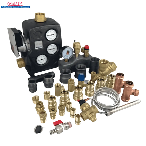 Plumbing and heating components for Anschlusspaket Defro DWS system