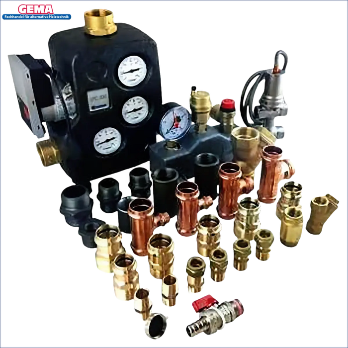 Verschiedene Sanitäranschlussfittings und Komponenten für Thermoflux Pelling