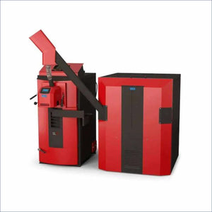 Rotes und schwarzes Pelletkessel-System für den Attack SLX Kombikessel 35 kW