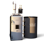 Beispielhafte Anlagenkombination mit ATTACK SLX PROFI Holzvergaserkessel und Pufferspeicher