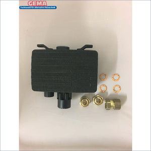 Black rechteckiges Manifold mit Messinganschlüssen für automatische Heizungs-Füllarmatur boilers