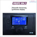 Schwarz control panel mit blauer Digitalanzeige an BRAUCHWASSER-Wärmepumpe DROPS M4.1