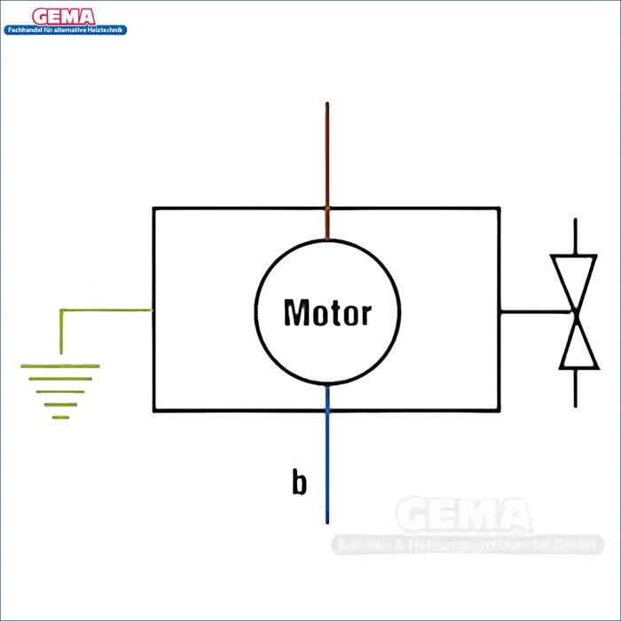 Motorverdrahtungsdiagramm für Drei-Wege-Zonenventil ORKLI zur einfachen Installation