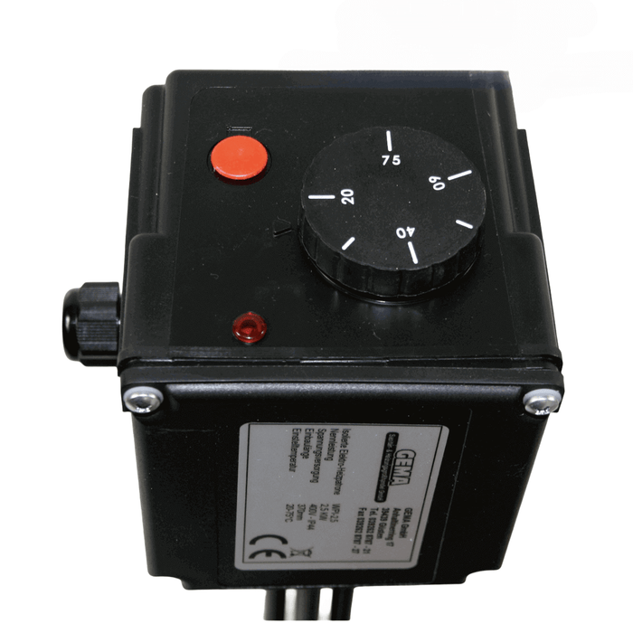 🔧 Temperaturregler für Elektroheizstab, mit verstellbarem Drehknopf und Anzeigeleuchte. Ideal für Heizsysteme.