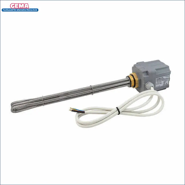 Elektroheizstab 🔥 mit Regler und Thermostat 🌡️ 3 kW für Trinkwasser 💧 Pufferspeicher, temperaturregelbar 30°C - 75°C.