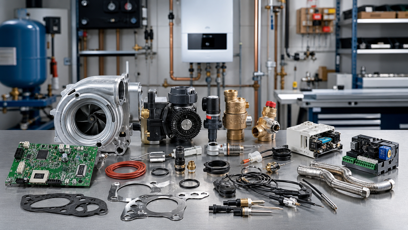 Pièces détachées de tous les fabricants pour chauffage et technique système en atelier propre