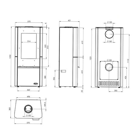 Fireplace Elite Oregon Kaminofen - GEMA Shop