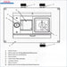 Diagramm mit Anschlüssen und Schaltern für eine Heizpatrone, inklusive Warn- und Steueranschlüsse ⚡🔌.