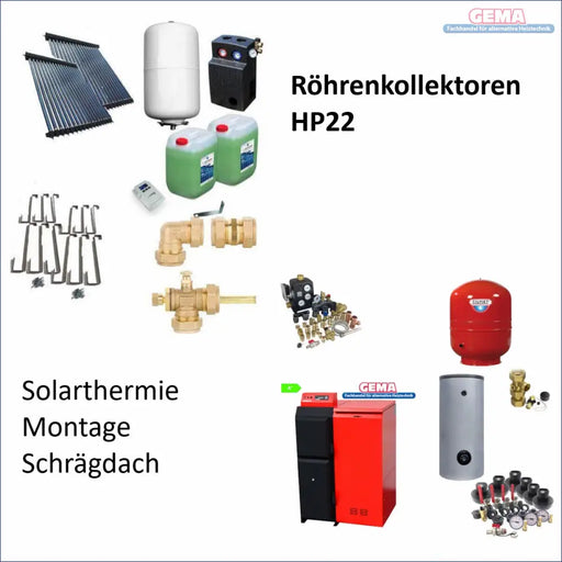 Solarthermische Systemkomponenten für Haus und Garten in Komplettes Solar- und Pellet-Heizungssystem