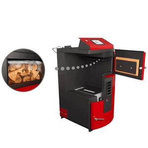 Komplettpaket Holzvergaser Attack SLX Lambda Touch 35 kW mit Pufferspeicher - GEMA Shop