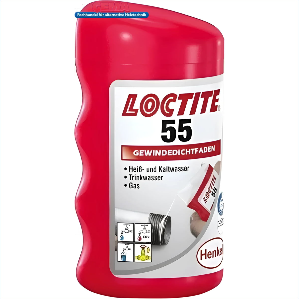 Red Loctite 55 Gewindedichtfaden für Boilers und Boiler-Zubehör, hochwertiges Dichtmittel