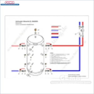 Wasserbehälter Rohrleitungsdiagramm für moderne Holzvergaserheizung mit hoher Effizienz