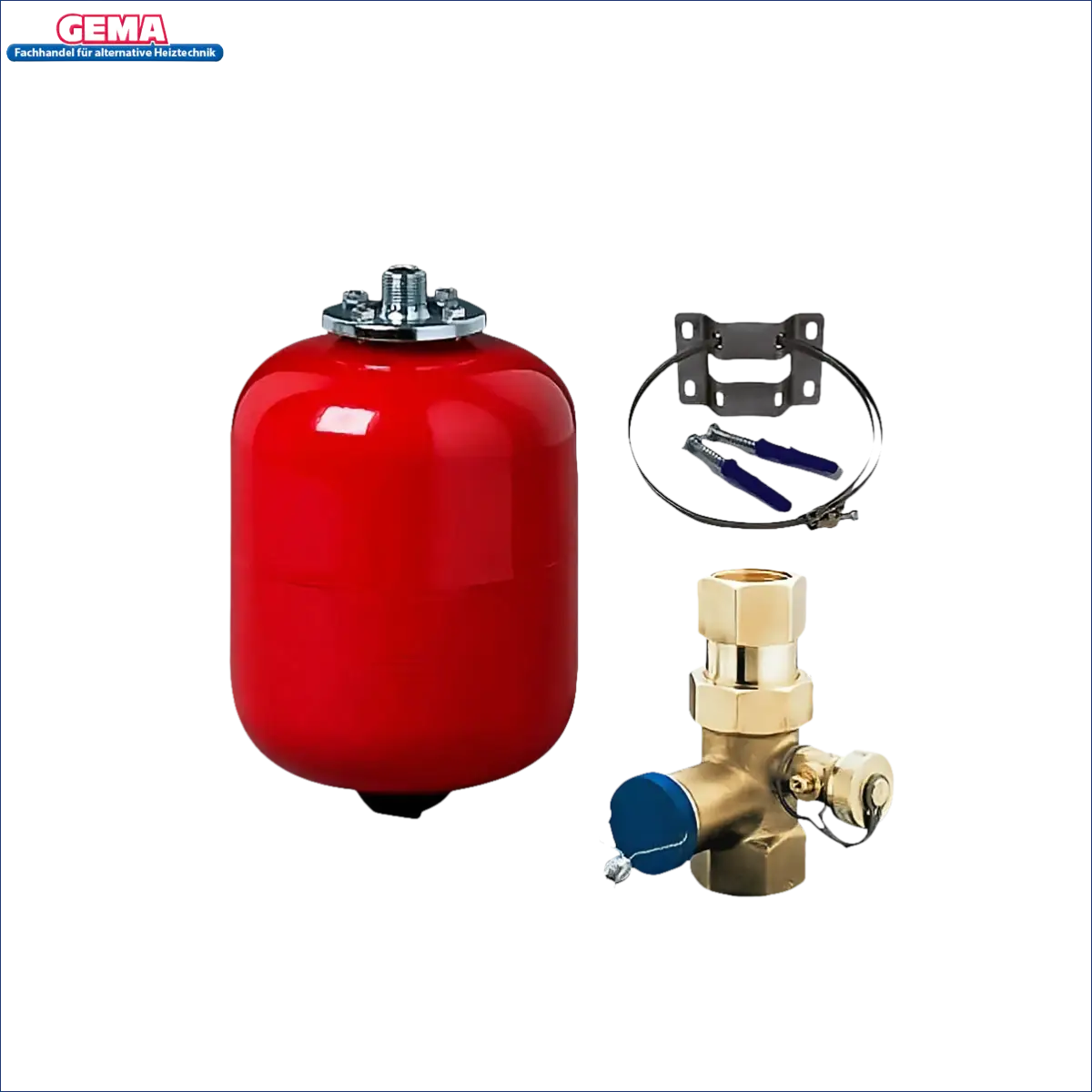 Plumbing expansion tank and valve kit for Moderne Holzvergaserheizung mit hoher Effizienz