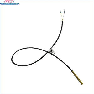 Schwarzes Kabel mit Messing-Sensor und offener Leitung für Plum Temperatursensor CT4