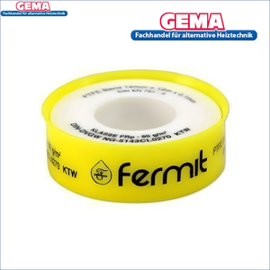 Gelbes PTFE gewindedichtband kalt- Klasse FRp für Boiler, 12mm x 12m