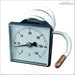 Quadratisches Thermometer mit gewundenem Fühler und Temperaturanzeige für Heizkessel