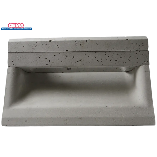 Grauer Betonblock mit eingelassener Nut für Schamotte für Defro DS 20 und DS II 25 kW