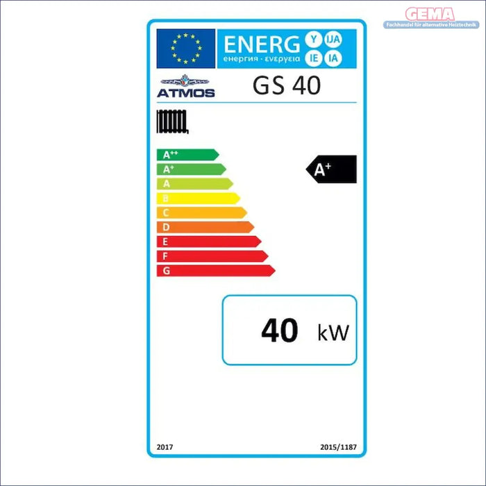 Energieeffizienzlabel für GS 40 ATMOS Heizungsanlage in schematic Darstellung Heizungsanlagen