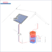 Diagram des Solarwasserheizungssystems am Solar Flachkollektor AMX Sunex