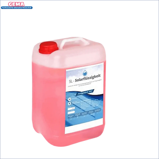 Pink Solarflüssigkeit in einem Plastikbehälter für das Produkt Solarflüssigkeit 20 Liter