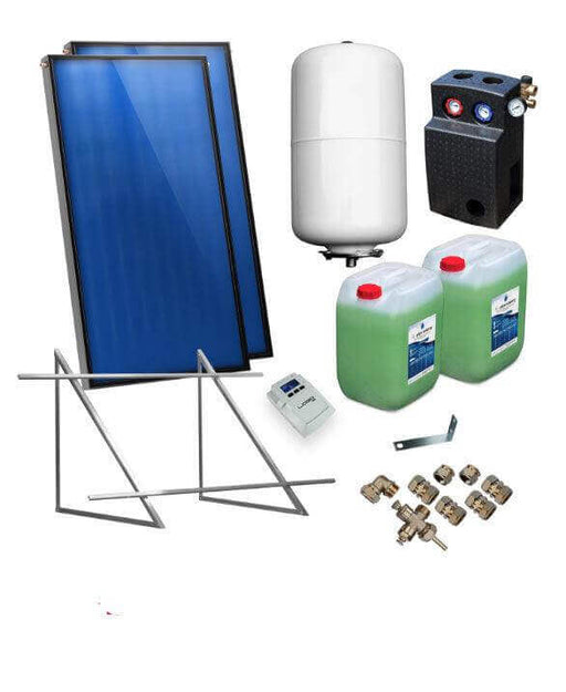Solarpaket Flachkollektoren AMX 2.38 von Sunex 4.78 m² Flachdach - GEMA Shop