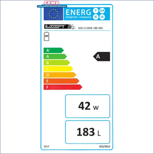 Energieeffizienz-Label für Warmwasserspeicher 180 Liter mit großem Wärmetauscher und geringem Wärmeverlust
