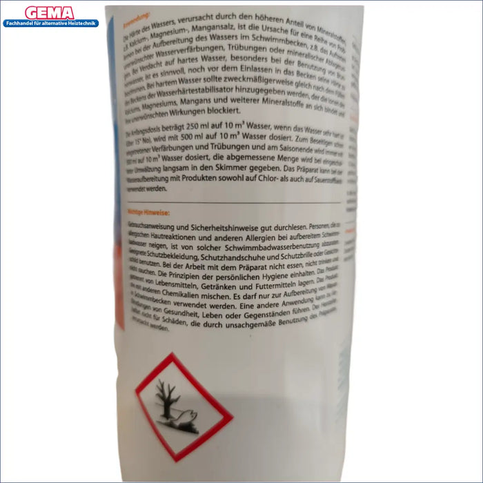 Produktbeschreibung für Wasserhärtestabilisator: 🏊‍♂️ Effektive Lösung für klares Wasser mit Mineralien-Bindung. 💧⚠️
