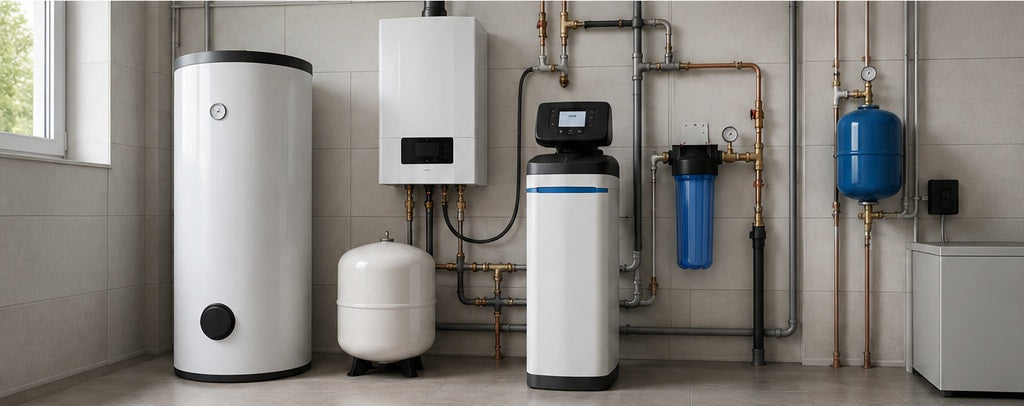 Packages complets de traitement d'eau avec réservoir d'eau potable, adoucisseur et filtration pour local technique