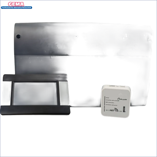 Schwarzes Steuerpult mit Display und weißem WLAN-Modul für Gema Control 920